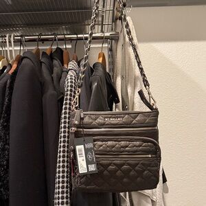 MZ Wallace Quilted Black Crossbody Bag